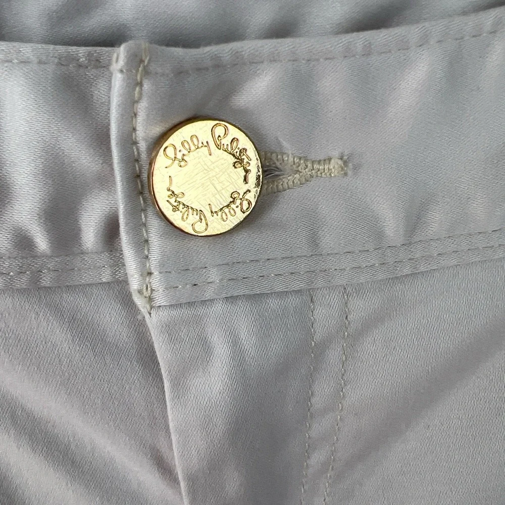 LILLY PULITZER Worth Skinny Jeans Womens Mid Rise‎ White Stretch Fit Cotton Sz 6